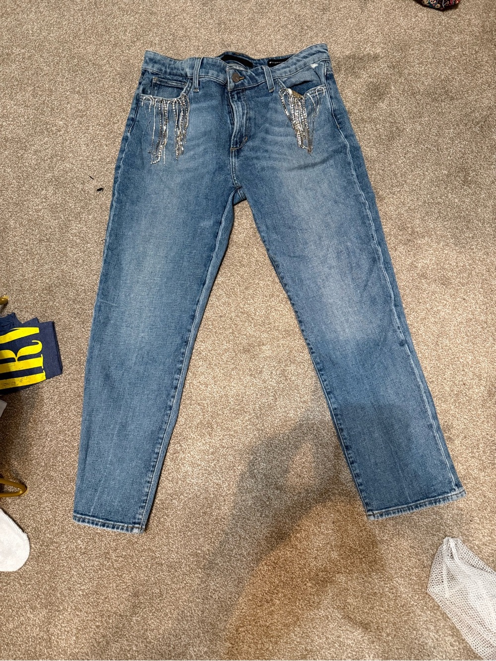 Stephanie Gottlieb Embellished Light Blue Denim Jeans